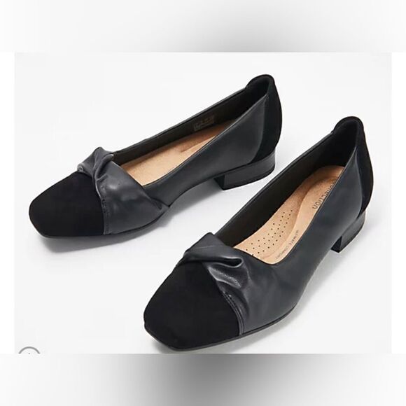 Clarks Collection Low Pumps - Tilmont Dalia black size 10 wide - Picture 1 of 9